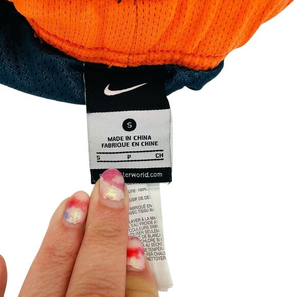 Nike Swimming Trunks Shorts 7 Inch Inseam Mens Size Small Teal Green Orange EUC - Picture 5 of 6